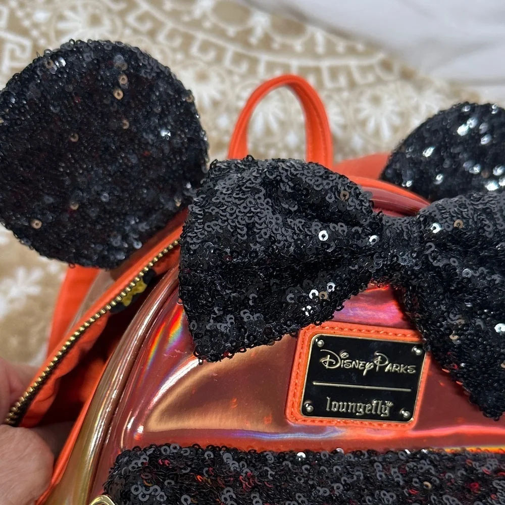 Loungefly Minnie Mouse Sequin Mini Backpack - Disney Parks Exclusive Unisex